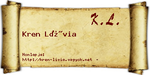 Kren Lívia névjegykártya